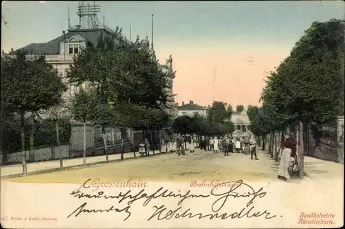 Ak Großenhain Sachsen, Bahnhofstraße