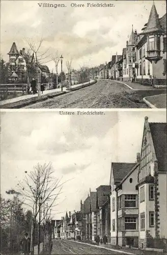 Ak Villingen Schwenningen im Schwarzwald, Obere und Untere Friedrichstraße