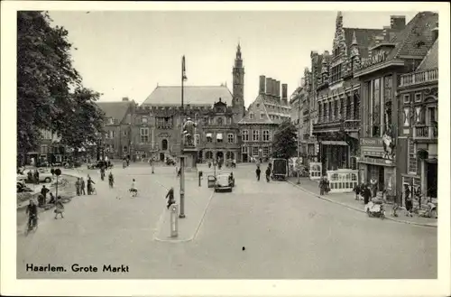 Ak Haarlem Nordholland Niederlande, Grote Markt