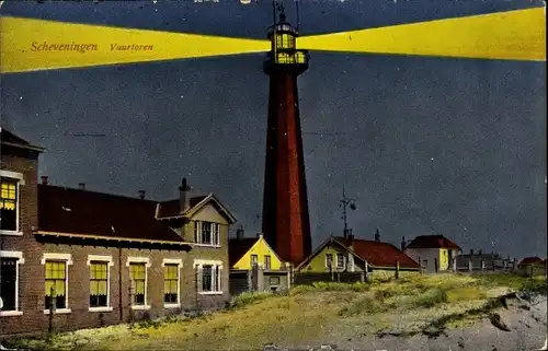 Ak Scheveningen Den Haag Südholland, Vuurtoren, Leuchtturm