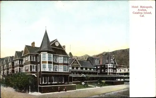 Ak Avalon Santa Catalina Island Kalifornien, Hotel Metropole