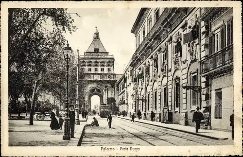 Ak Palermo Sizilien Sicilia Italien, Porta Nuova
