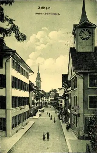 Ak Zofingen Kanton Aargau, Unterer Stadteingang