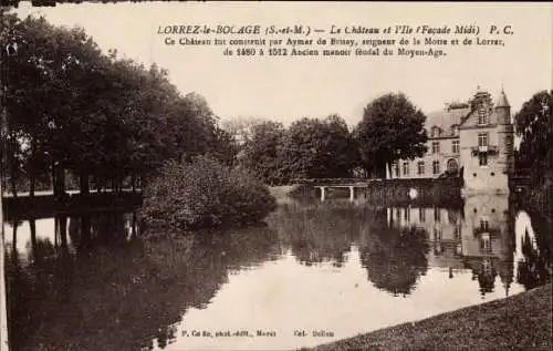 Ak Lorrez le Bocage Seine et Marne, Le Chateau, L'Ile