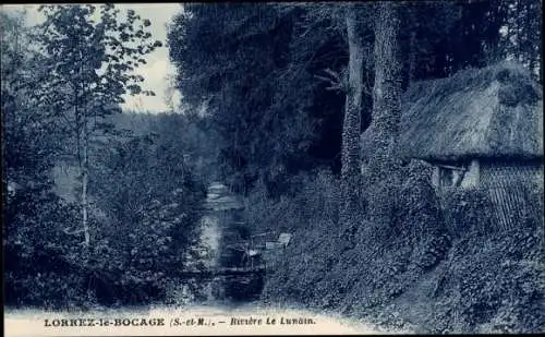 Ak Lorrez le Bocage Seine et Marne, Riviere Le Lunain