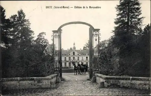 Ak Gretz Seine et Marne, Chateau de la Marsaudiere