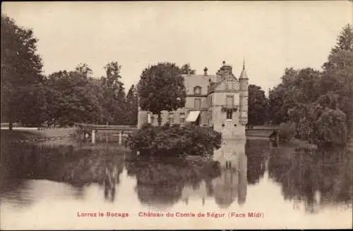 Ak Lorrez le Bocage Seine et Marne, Chateau du Comte de Segur