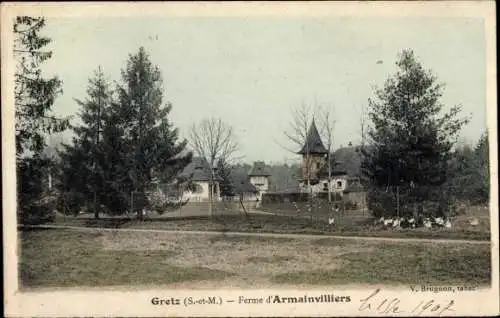 Ak Gretz Armainvilliers Seine et Marne, Ferme d'Armainvilliers