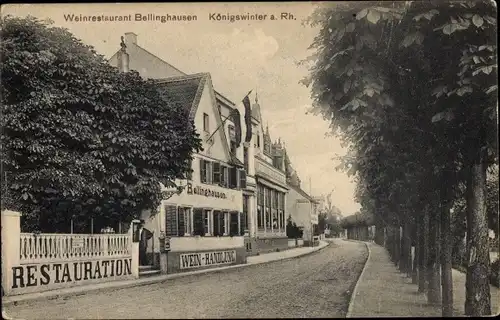 Ak Königswinter am Rhein, Weinrestaurant Bellinghausen