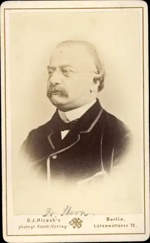 CdV Dr. Oskar Stern, Portrait mit Brille