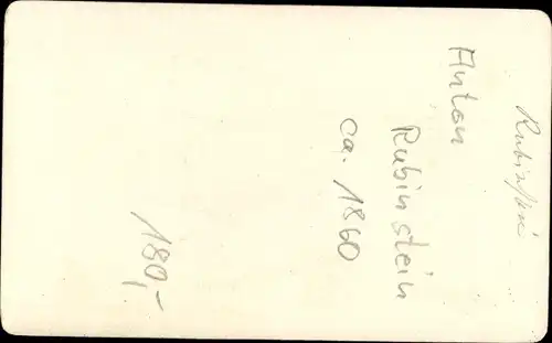 CdV Russischer Komponist Anton Grigorjewitsch Rubinstein, Portrait