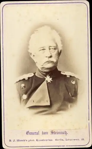 CdV Generalfeldmarschall Karl Friedrich von Steinmetz, Portrait, Uniform, Orden