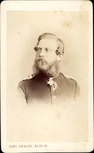 CdV Kaiser Friedrich III., Portrait, Uniform, Orden