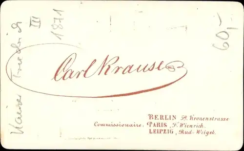 CdV Kaiser Friedrich III., Portrait, Uniform, Orden