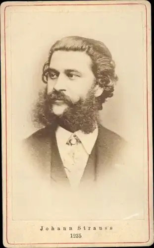 CdV Komponist Johann Strauss, Sohn, Portrait