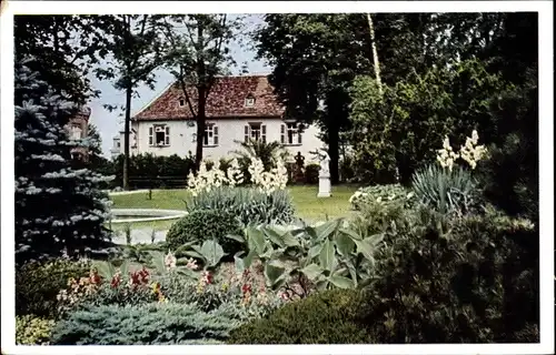 Ak Bensheim an der Bergstraße Hessen, Kurpark mit Rodensteiner Hof