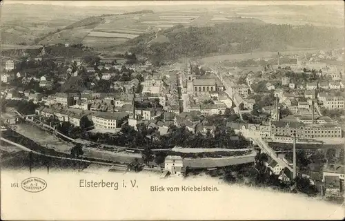 Ak Elsterberg im Vogtland, Blick vom Kriebelstein