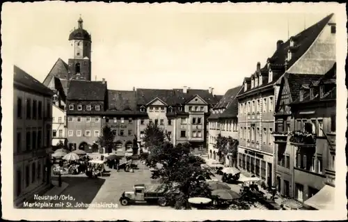 Ak Neustadt an der Orla, Marktplatz mit Sankt Johanniskirche