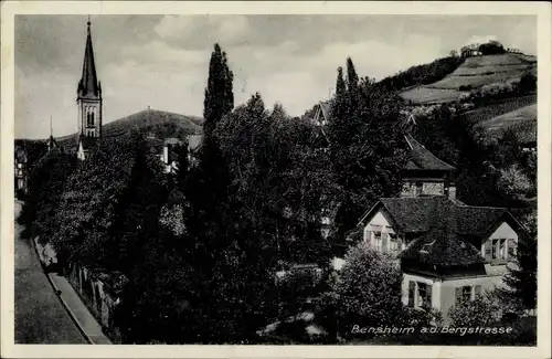 Ak Bensheim Bergstraße, Bergstraße, Kirche