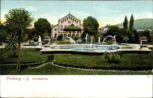 Ak Freiburg im Breisgau Baden Württemberg, Stadtgarten
