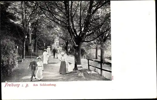 Ak Freiburg im Breisgau, Am Schlossberg