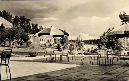 Ak Klink an der Müritz Mecklenburg, FDGB Urlauberdorf, Terrasse