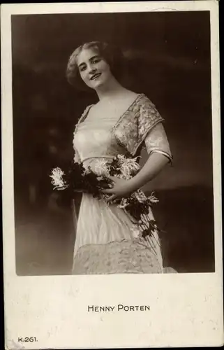 Ak Schauspielerin Henny Porten, Portrait, Hut