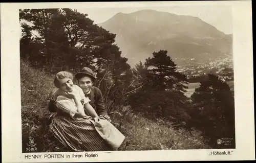Ak Schauspielerin Henny Porten, Höhenluft, Filmszene