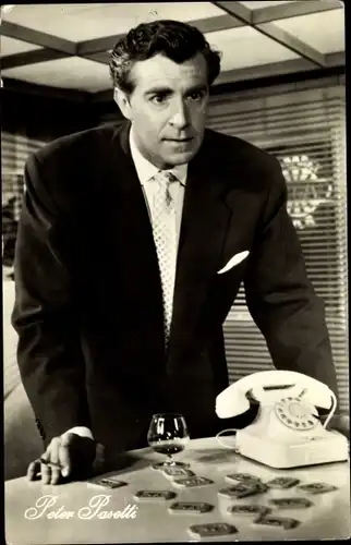 Ak Schauspieler Peter Pasetti, Portrait, DEFA Film, Telefon