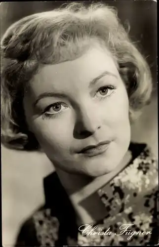 Ak Schauspielerin Christa Fügner, Portrait, Rivalen am Steuer, DEFA