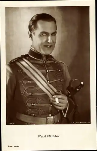 Ak Schauspieler Paul Richter, Uniform, Portrait