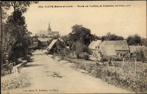 Ak Clefs Maine et Loire, Route de Turbilly et Volandry