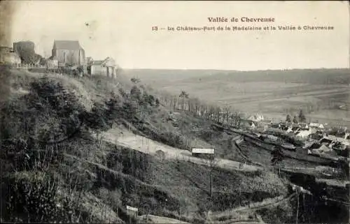 Ak Chevreuse Yvelines, Le Chateau, Fort de la Madeleine, La Vallee a Chevreuse