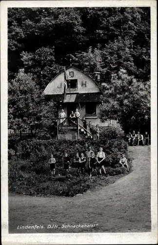 Ak Lindenfels im Odenwald, DJH Schneckenhaisl, Jugendherberge