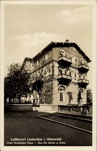 Ak Lindenfels im Odenwald, Hotel Hessisches Haus