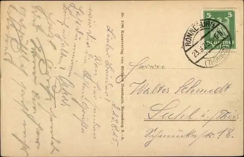 Ak Ronneburg in Thüringen, Teilansicht