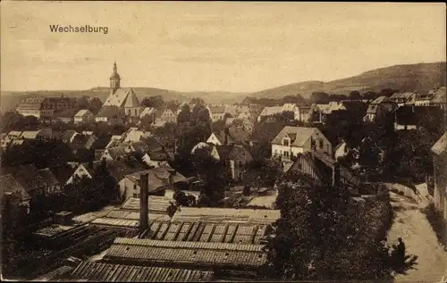 Ak Wechselburg in Sachsen, Teilansicht