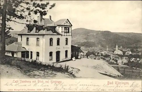 Ak Bad Kissingen Unterfranken Bayern, Café Ysenburg, Ort