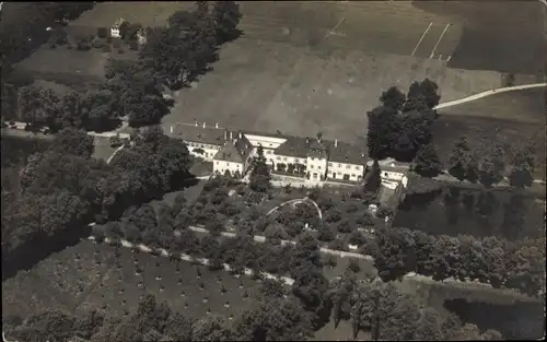 Ak Triesdorf Weidenbach in Mittelfranken, Fliegeraufnahme vom Schloss