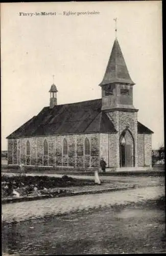 Ak Flavy le Martel Aisne, Eglise provisoire