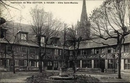 Ak Rouen Seine Maritime, Institution de Mlle Guitton, Aitre Saint Maclou