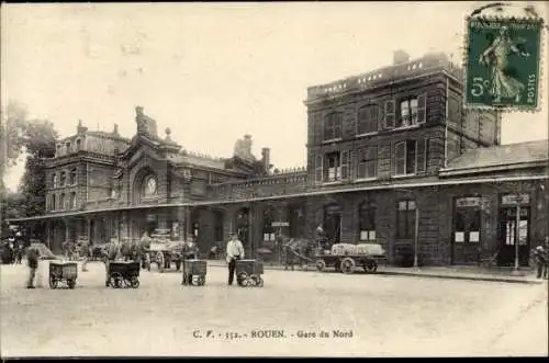 Ak Rouen Seine Maritime, Gare du Nord