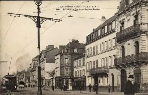 Ak Rouen Seine Maritime, Le Quai Gaston Boulet