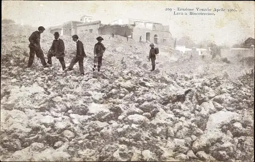 Ak Boscotrecase Campania, Eruzione Vesuvio Aprile 1906, Lava