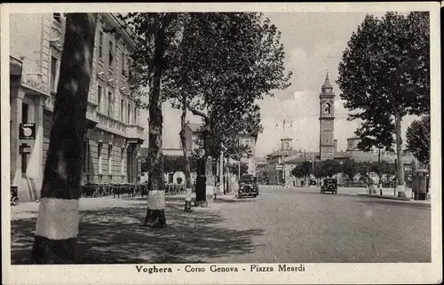 Ak Voghera Lombardia, Corso Genova, Piazza Meardi