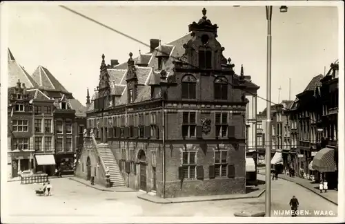 Ak Nijmegen Gelderland, Waag, Stadtpartie