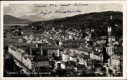 Ak Klagenfurt am Wörthersee Kärnten, Blick gegen das Kreuzbergl