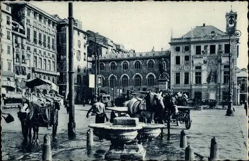 Ak Genova Genua Liguria, Piazza Caricamento