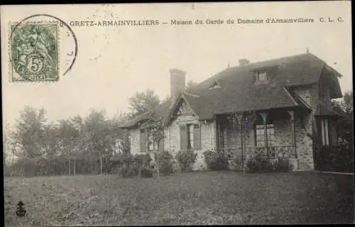 Ak Gretz Armainvilliers Seine et Marne, Maison du Garde du Domaine d'Armainvilliers