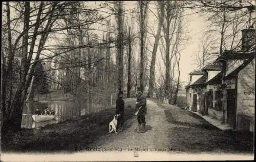 Ak Gretz Seine et Marne, Le Mesnil, Vieux Moulin